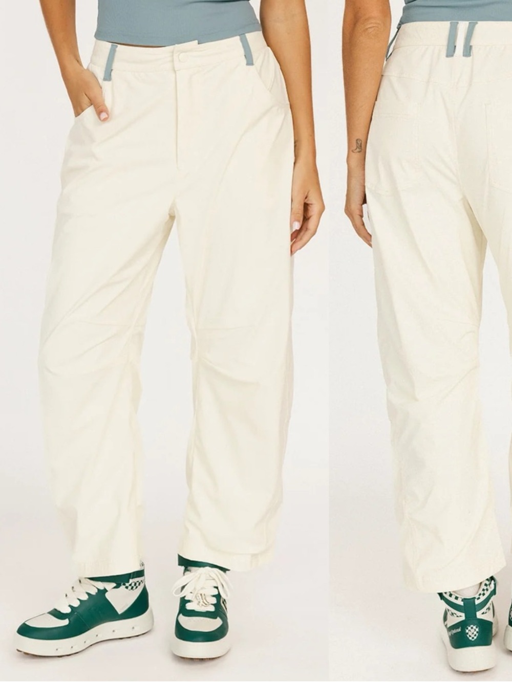FORE ALL Bennet Barrel Harem Wide Leg High Rise Athleisure Pants \\ S